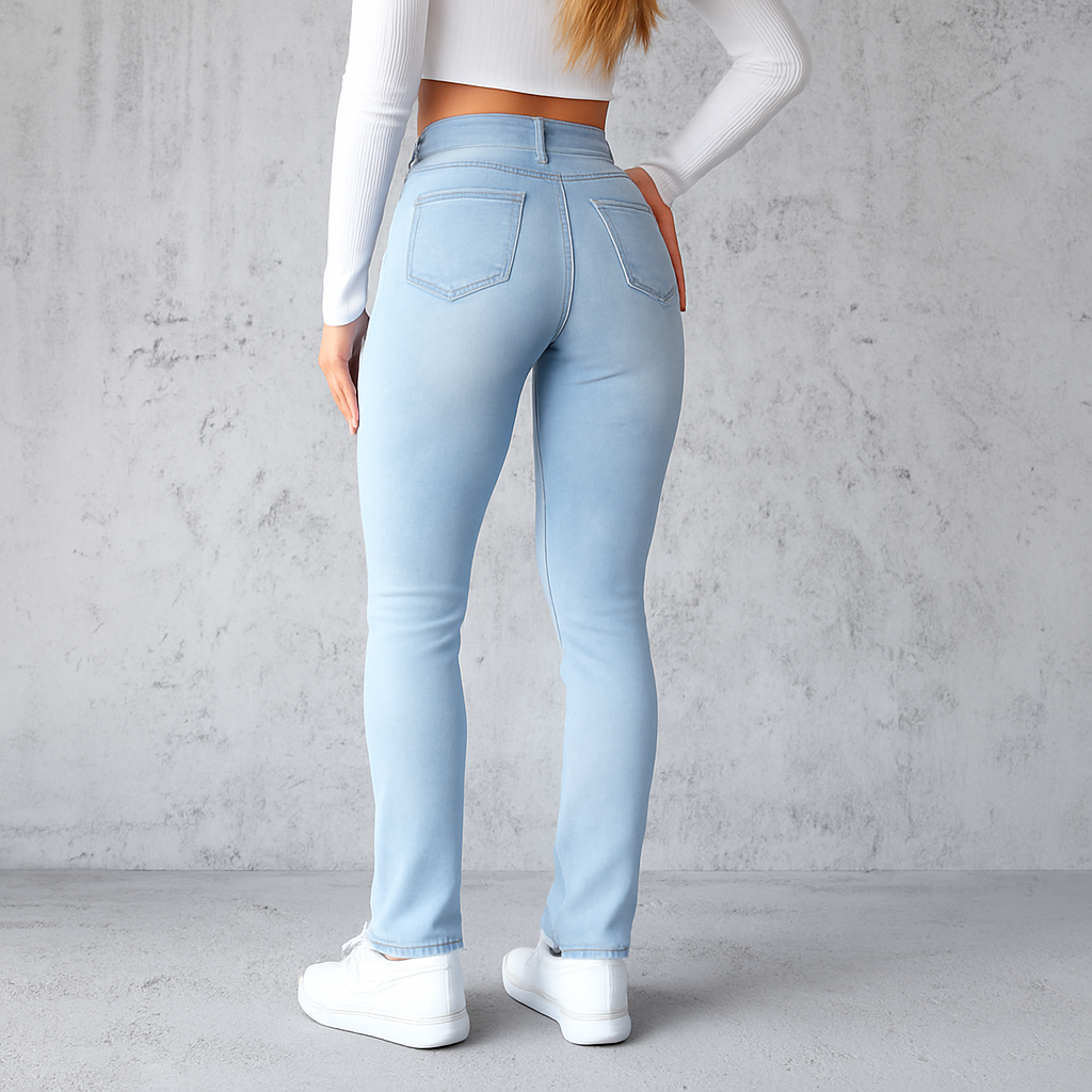 HOLMES - Dam Jeans Ljusblå – Slim Fit, Rak Modell & Trendig Design