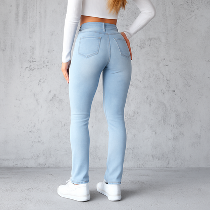 HOLMES - Dam Jeans Ljusblå – Slim Fit, Rak Modell & Trendig Design