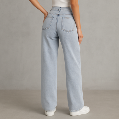 HOLMES - Dam High Waist Jeans Rosa – Vida, Trendiga & Bekväma